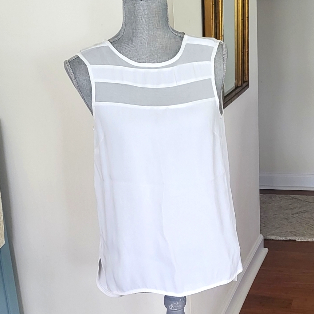 Cream Sleeveless Top